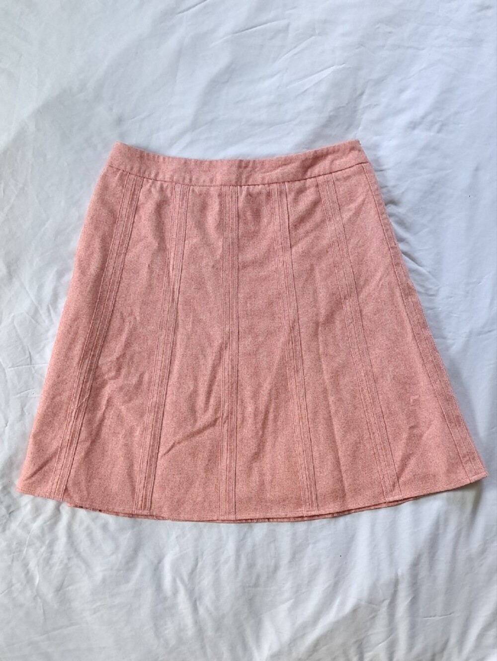 Merona Wool Blend Knee Length Marled Pink A-Line Classic Girly Skirt Size 6